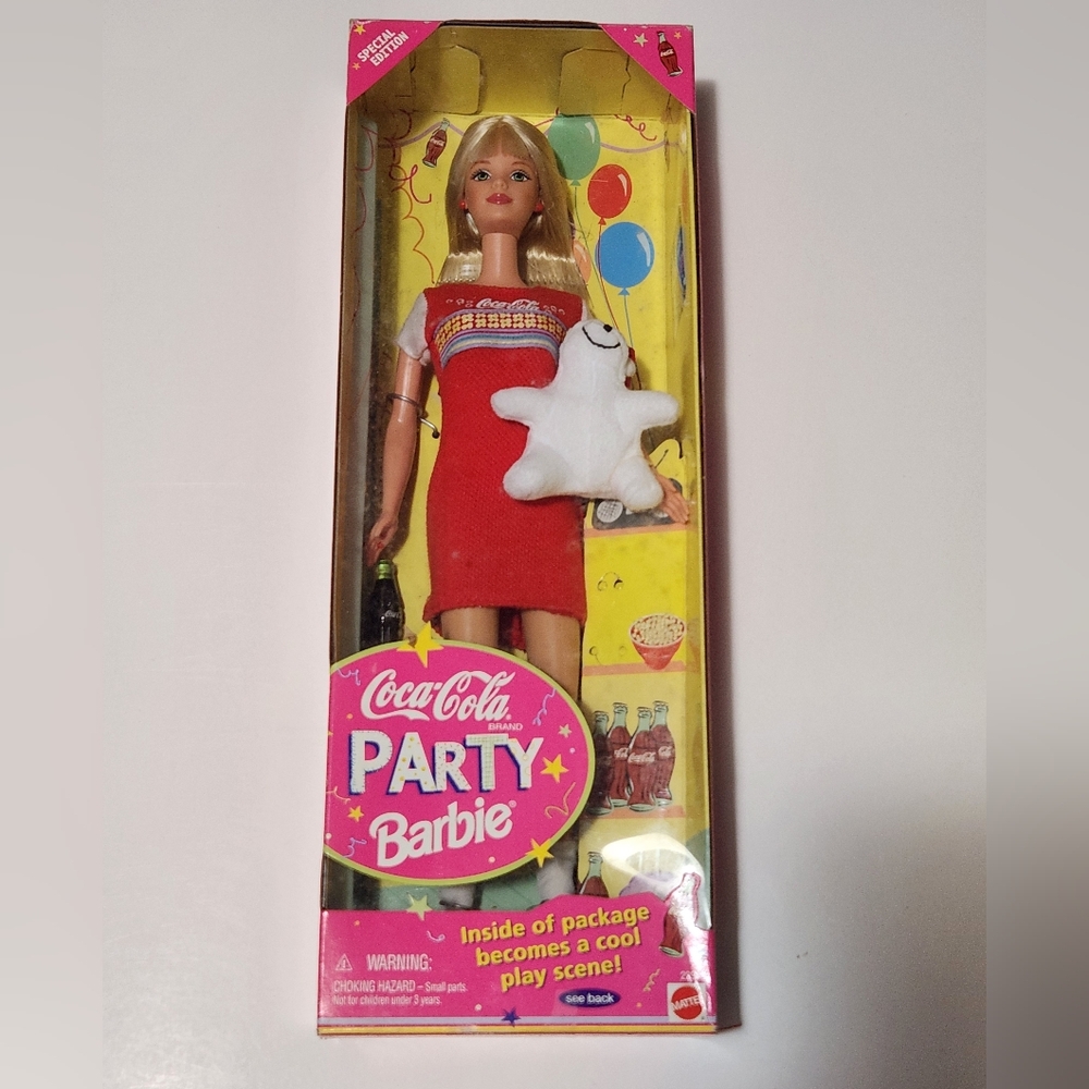 🌌 1998 Coca Cola Party Barbie Vintage Doll 136